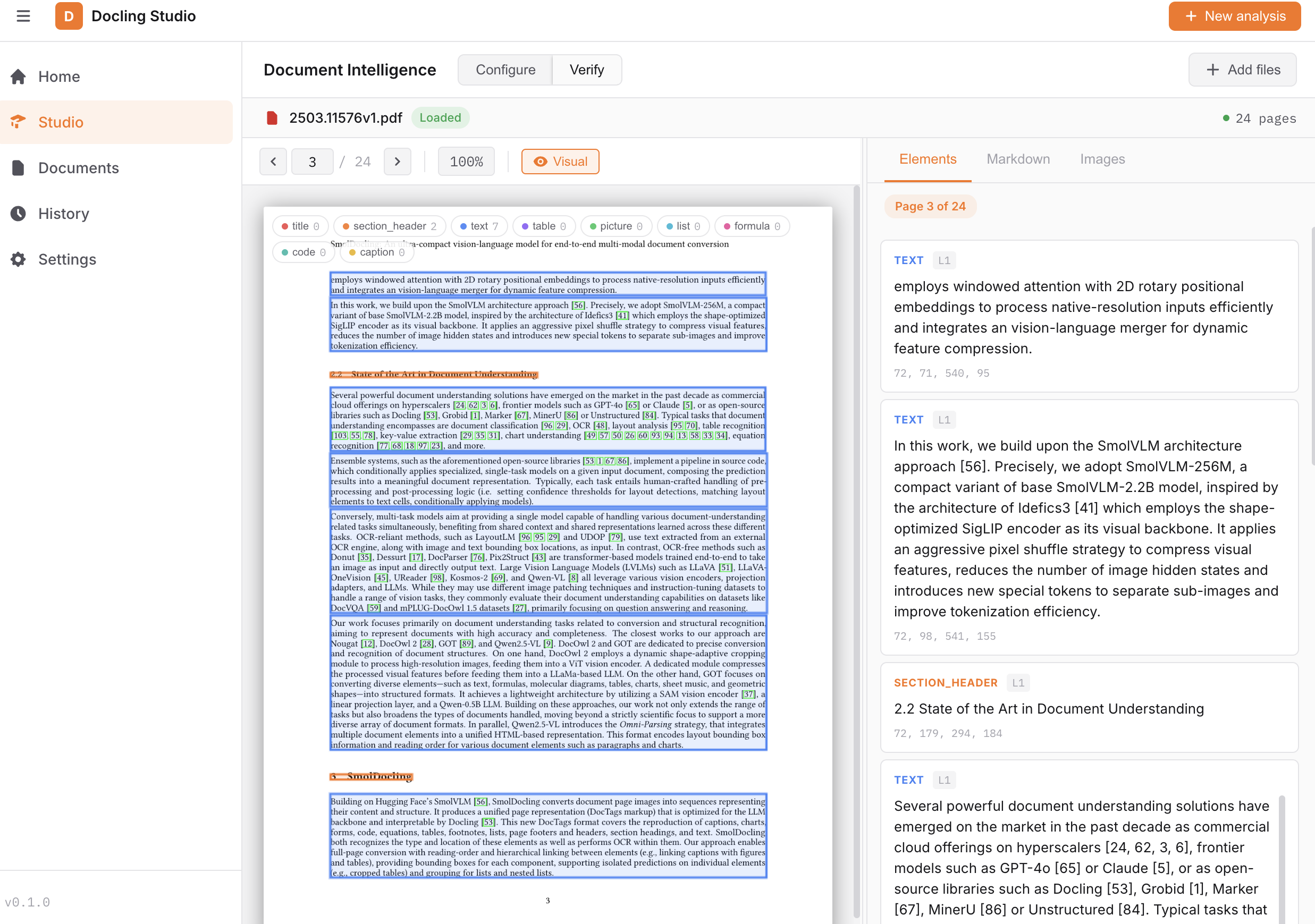 Docling Studio — Execution Result